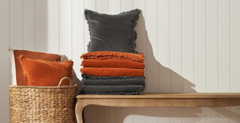 Fringed Velvet Cushion